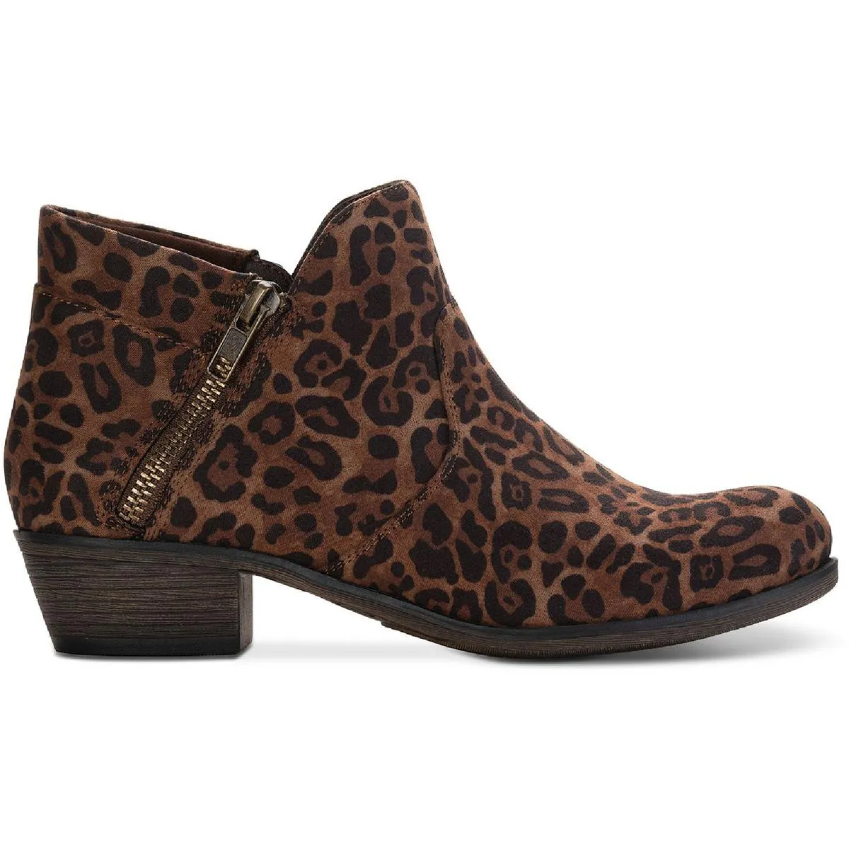 Abby Womens Faux Leather Heels Ankle Boots