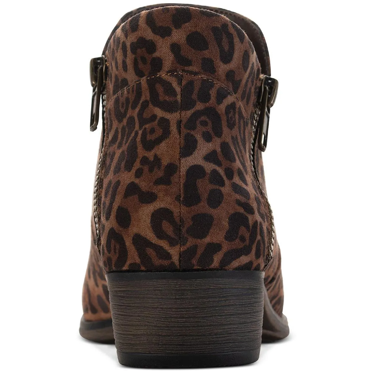 Abby Womens Faux Leather Heels Ankle Boots