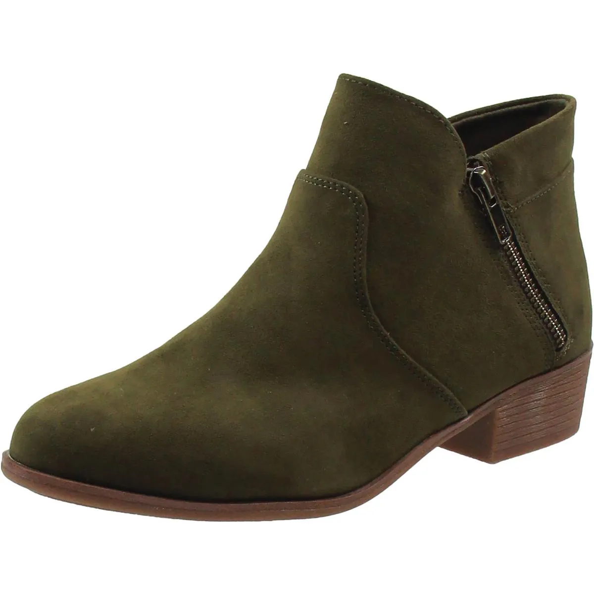 Adelinee Womens Zipper Ankle Boots