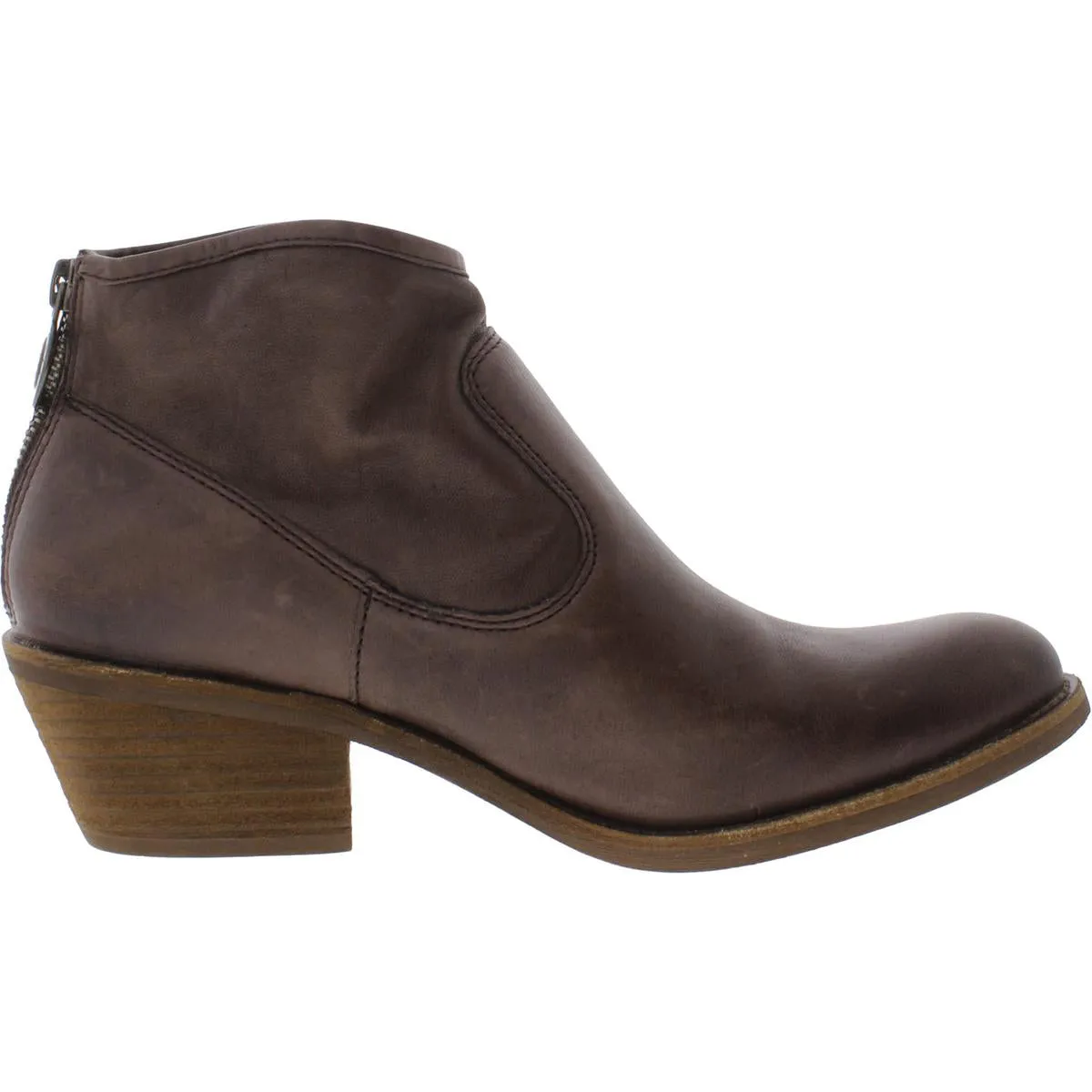 AISLEY Womens Almond Toe Block Heel Ankle Boots