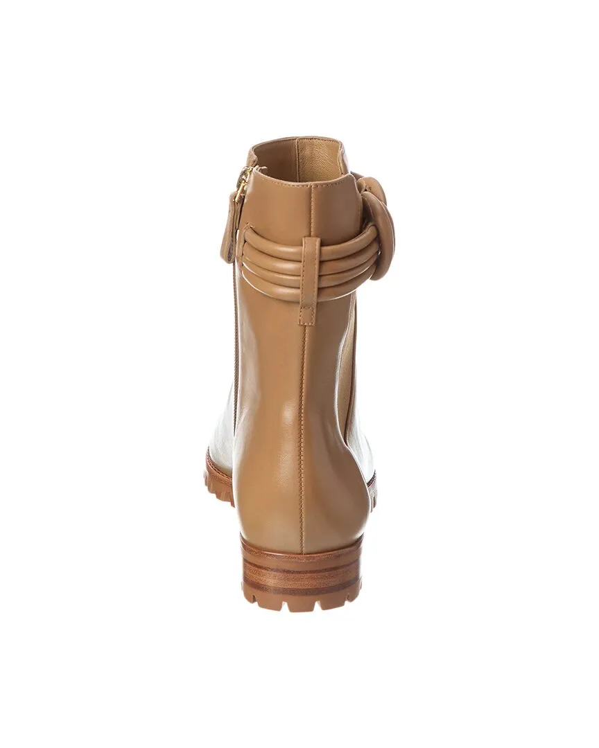 Alexandre Birman Vicky Waterproof Leather Combat Bootie