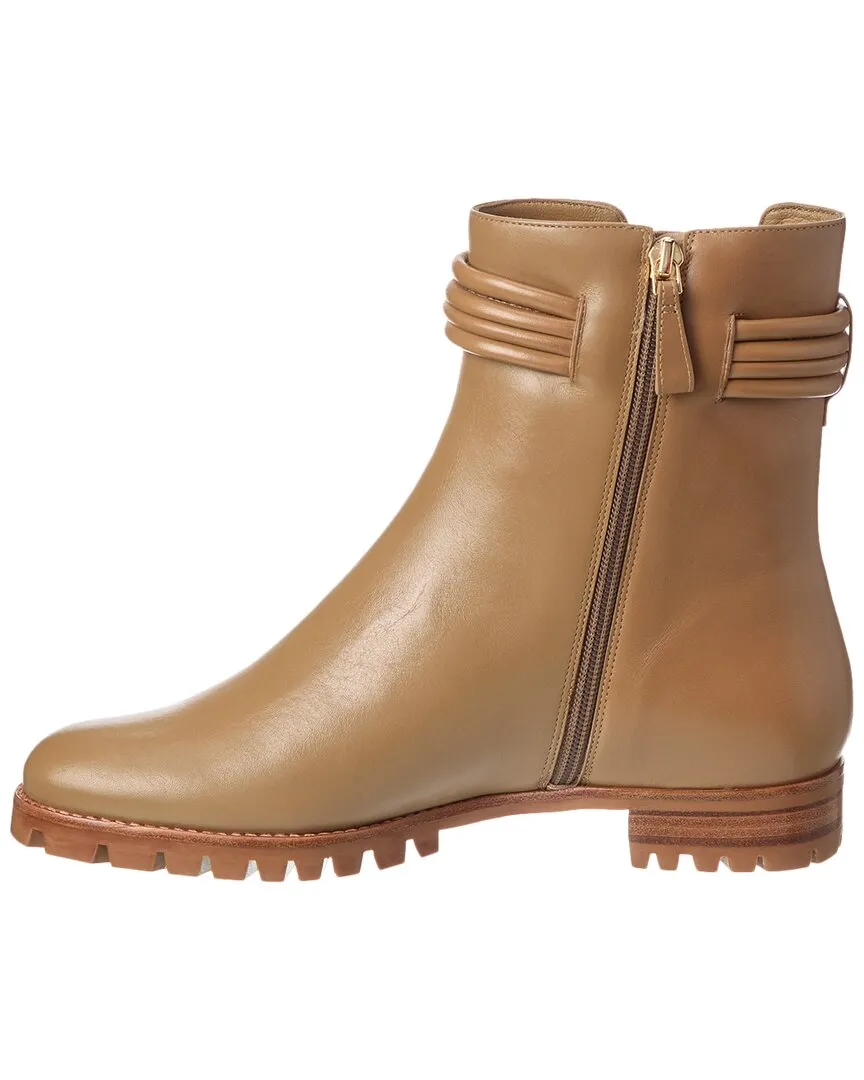 Alexandre Birman Vicky Waterproof Leather Combat Bootie