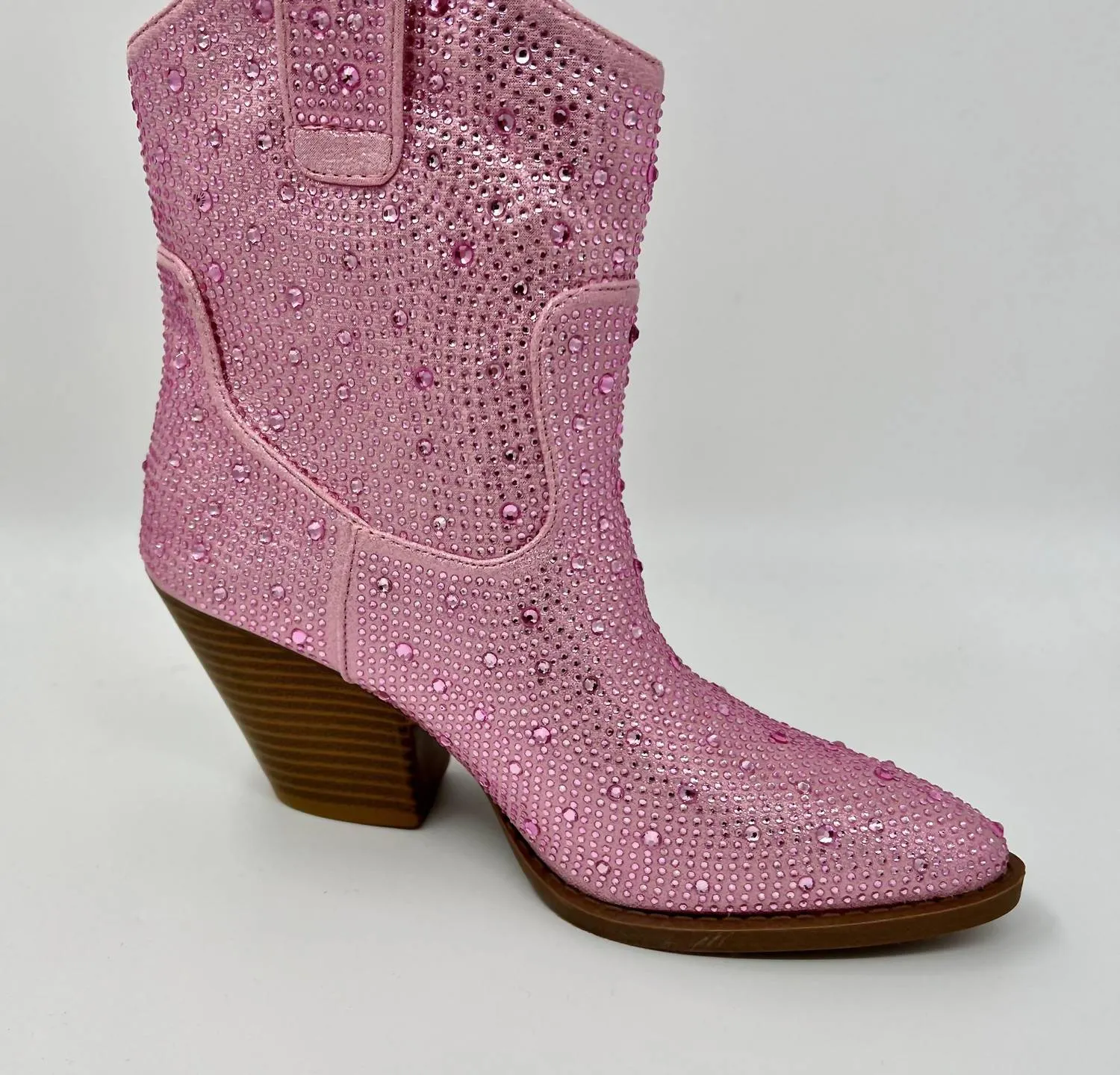 Ankle Stone Bootie In Pink