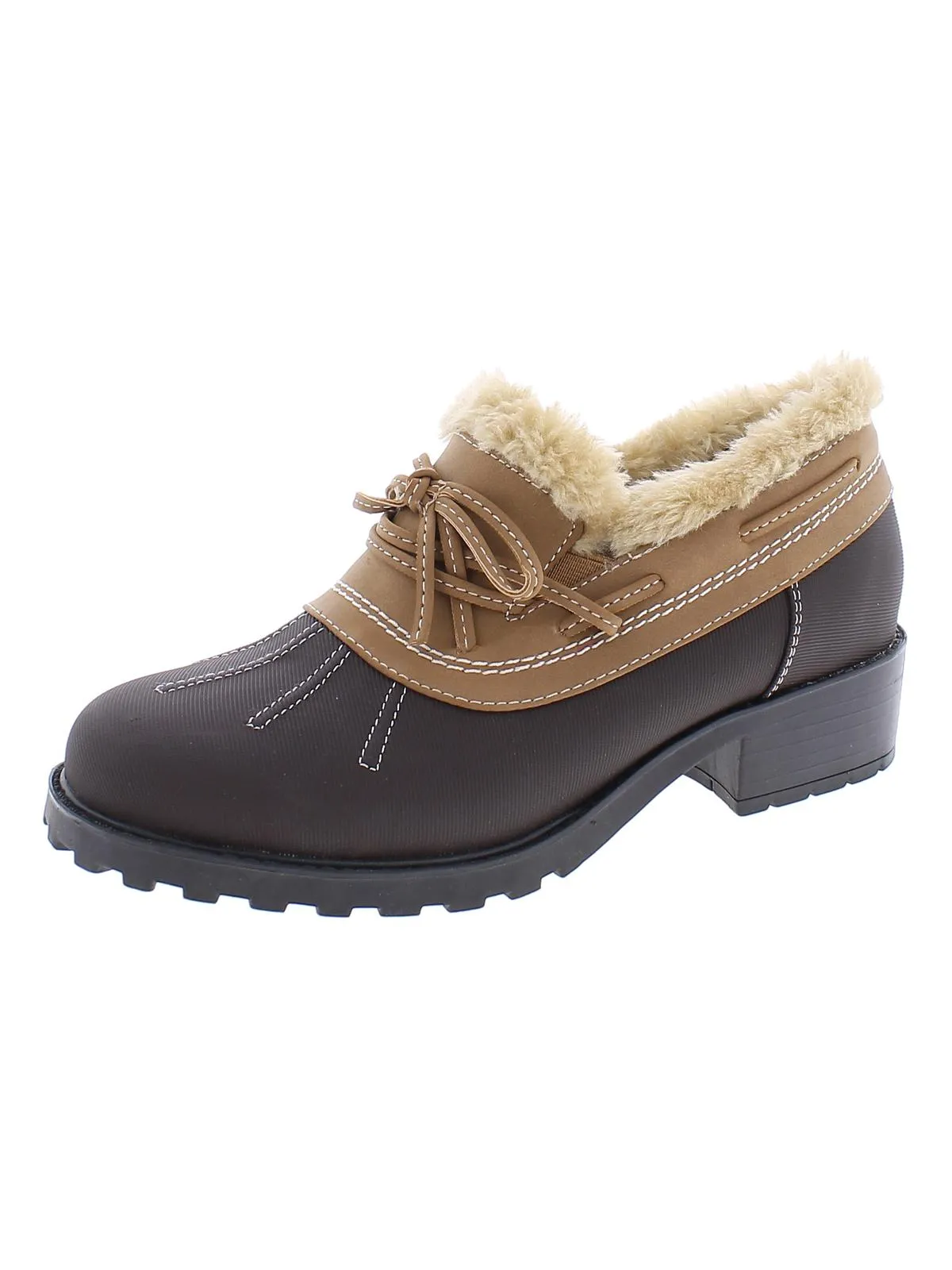 Belle Womens Faux Suede Cold Weather Ankle Boots