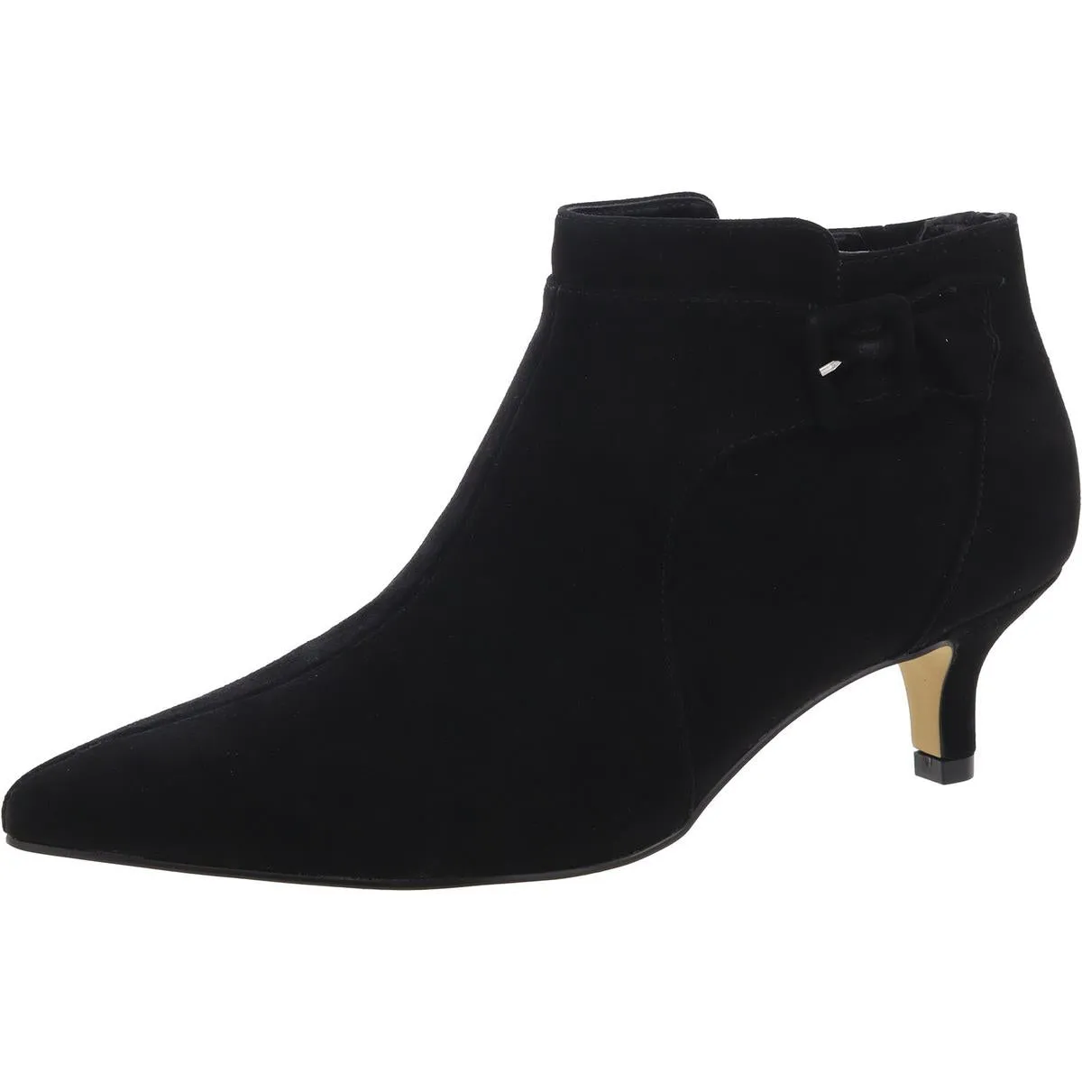 BINDI Womens Suede Zipper Booties