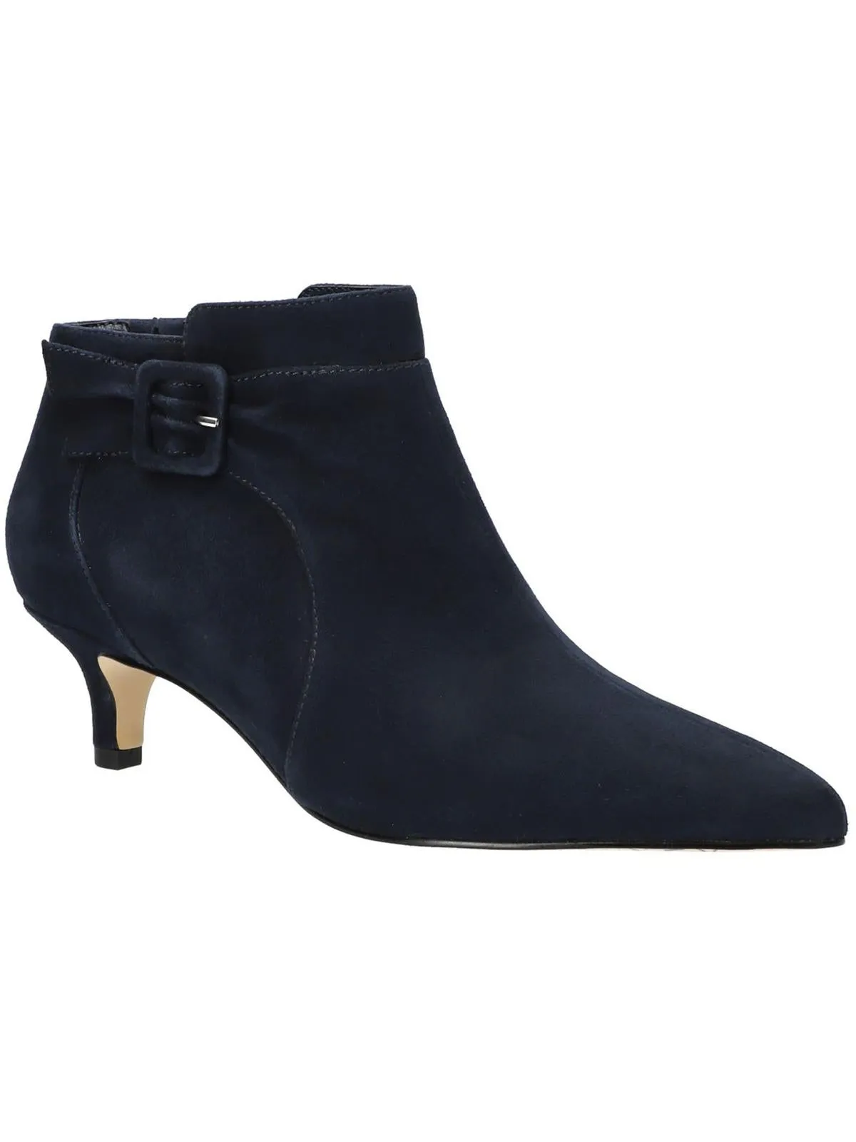 BINDI Womens Suede Zipper Booties