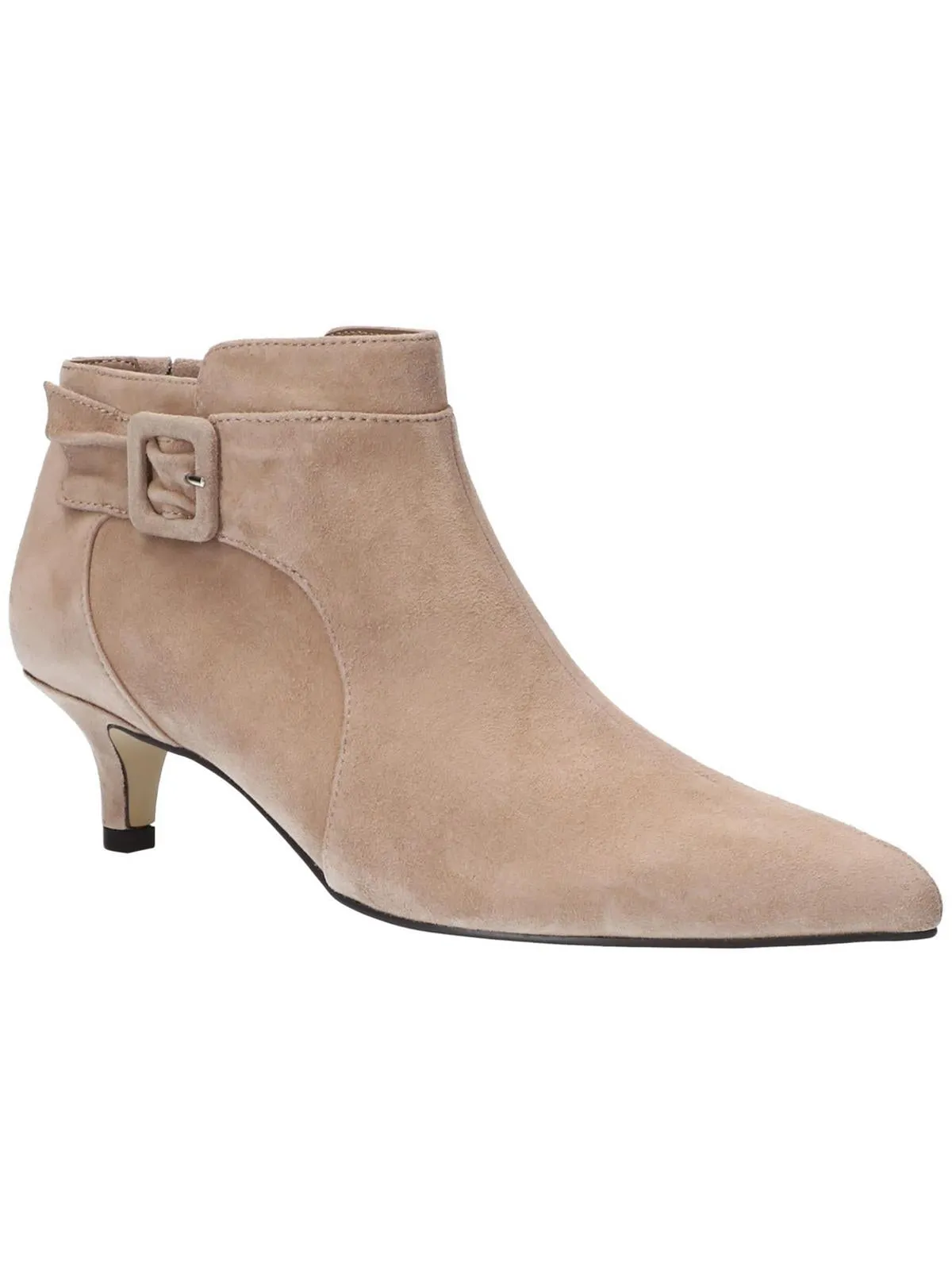 BINDI Womens Suede Zipper Booties
