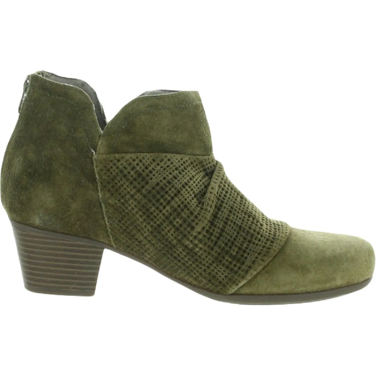 Blair Womens Suede Block Heel Ankle Boots