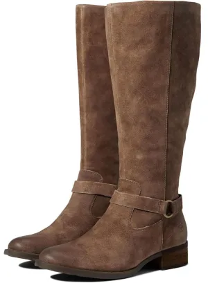 Born Women's Saddler Boot Taupe Distresed Suede
