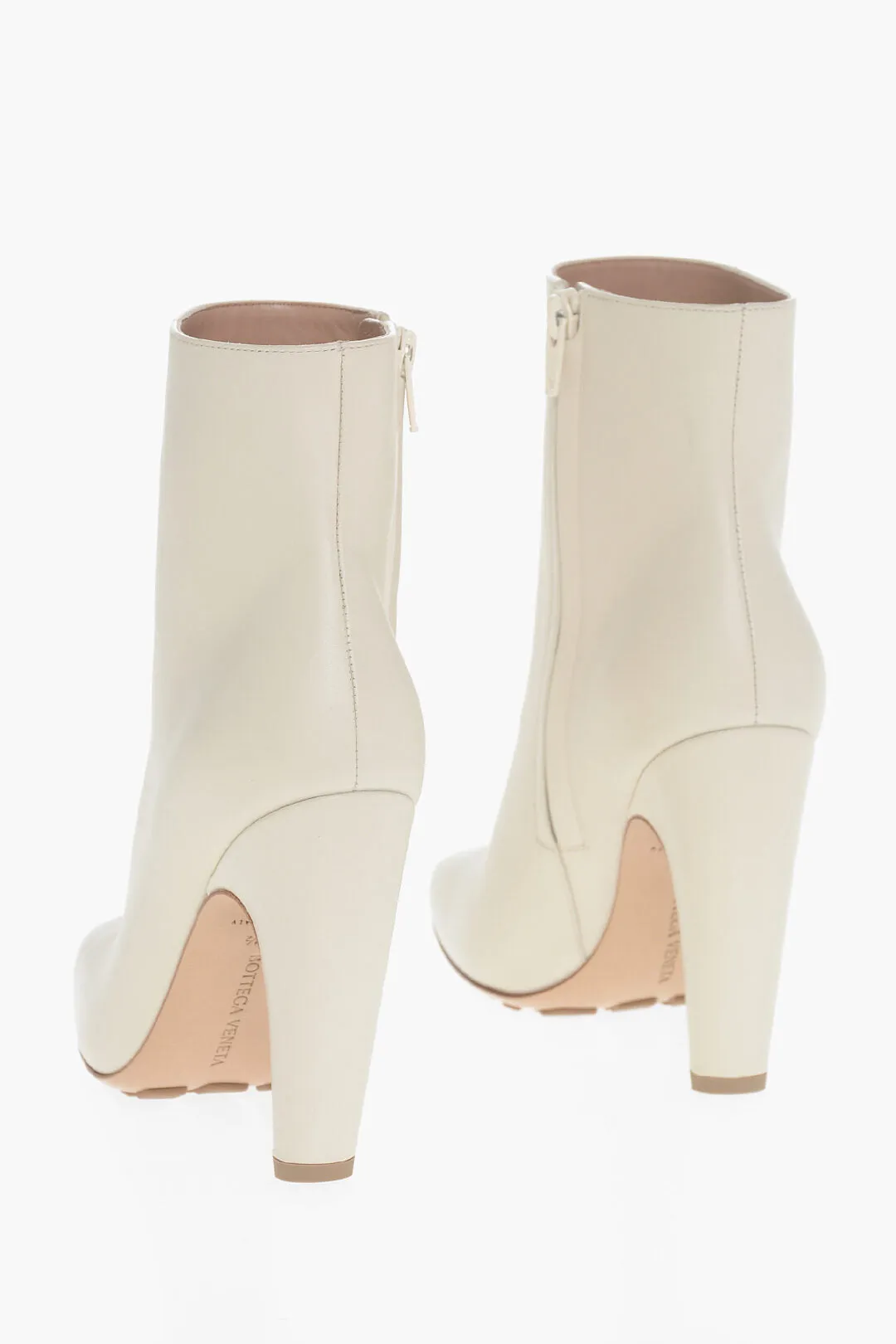 Bottega Veneta Leather Pompei Booties With Inner Zip 11Cm