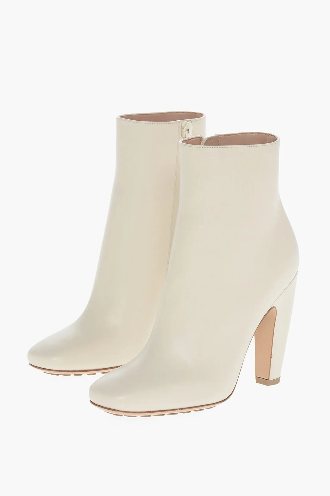 Bottega Veneta Leather Pompei Booties With Inner Zip 11Cm