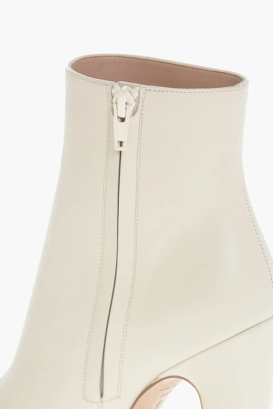 Bottega Veneta Leather Pompei Booties With Inner Zip 11Cm