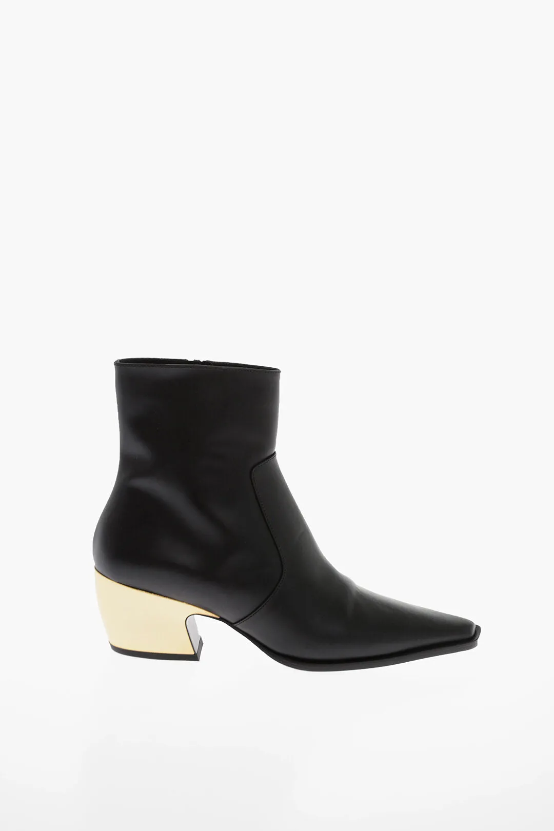 Bottega Veneta Leather Tokyo Western Booties With Metal Heel 5Cm