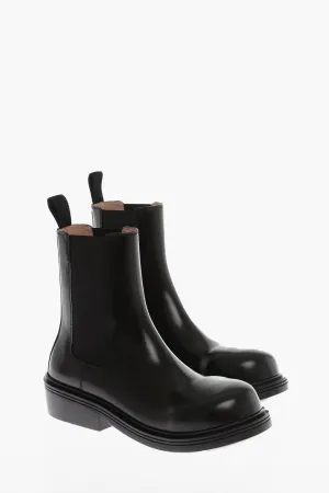 Bottega Veneta Rubber Sole Fireman Chelsea Booties