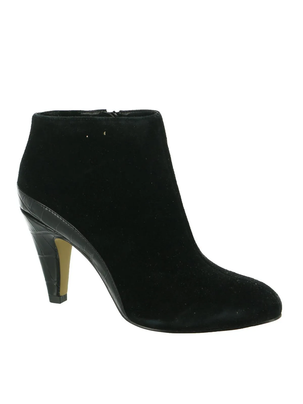 Brennan Womens Leather Embossed Ankle Boots