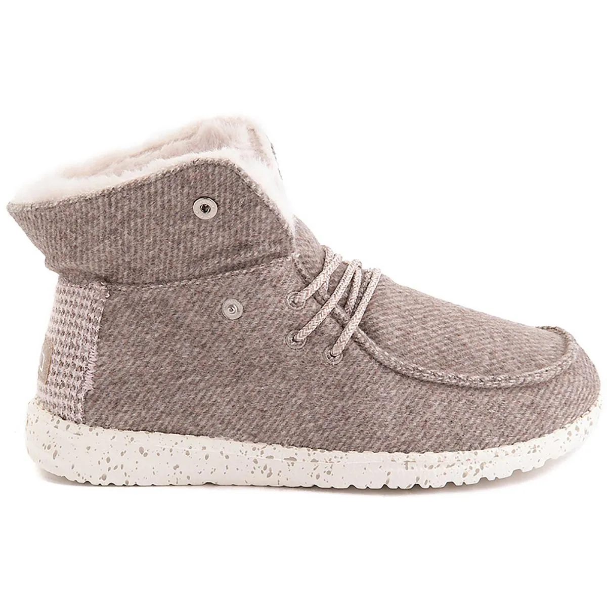 Britt Womens Canvas Faux Fur Booties
