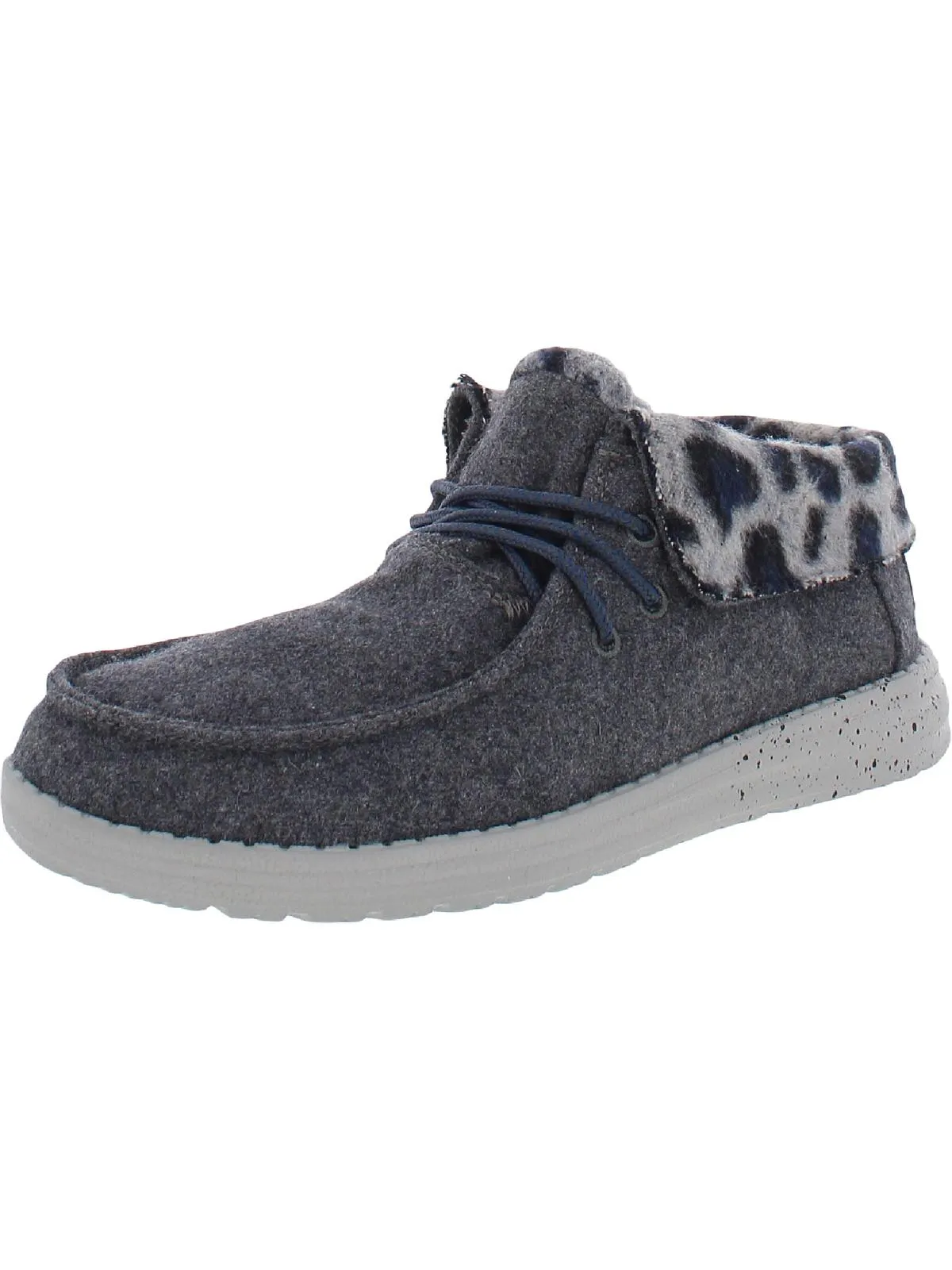 Britt Womens Canvas Faux Fur Booties