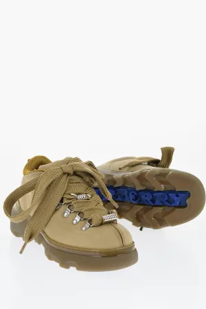 Burberry Leather Solid Color Hiking Booties