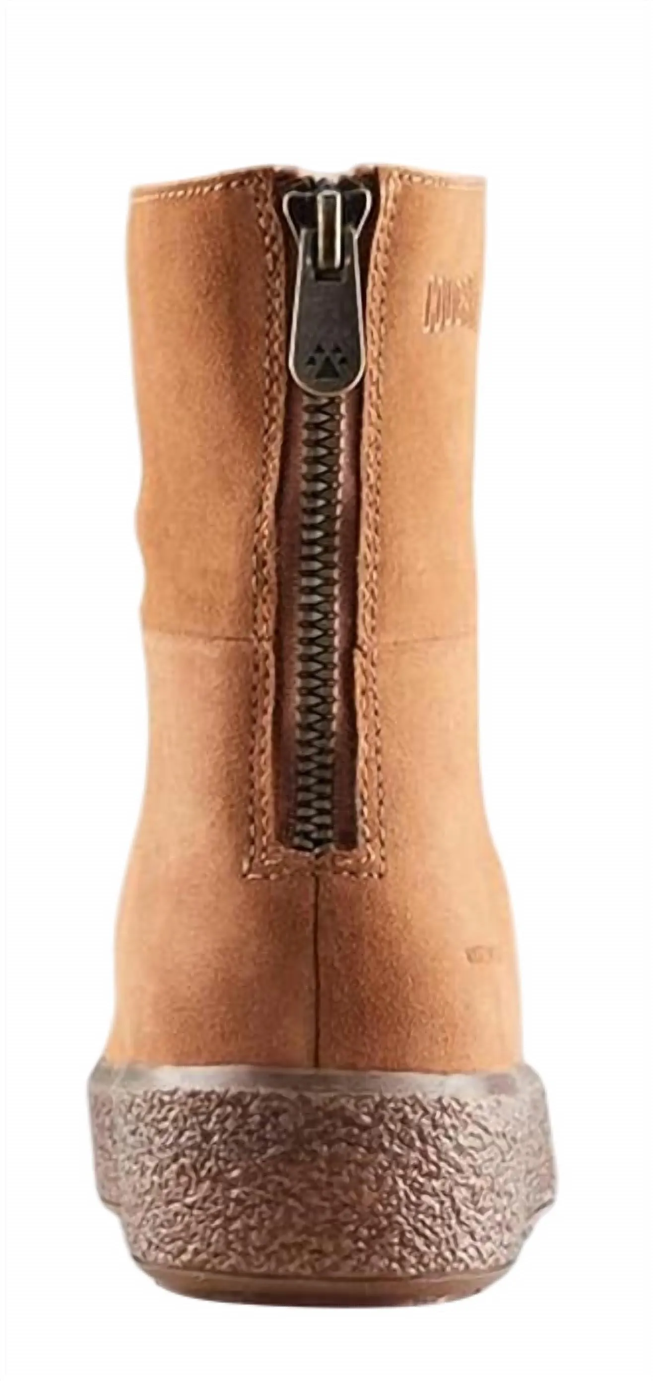 Button Lambswool Bootie In Oak Suede
