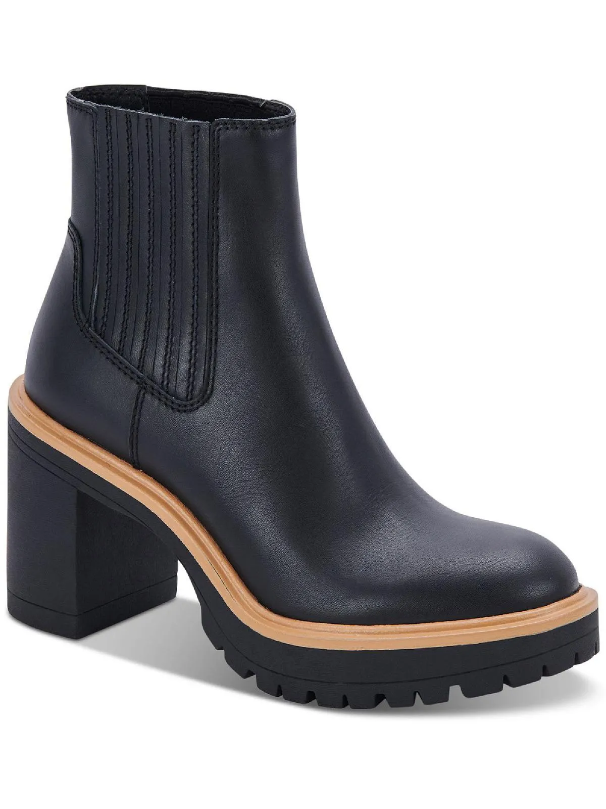 Caster Womens Ankle Round Toe Chelsea Boots