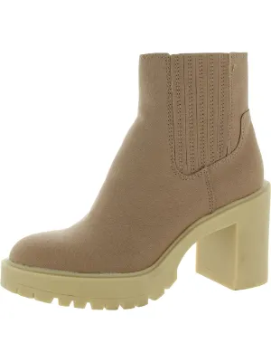 Caster Womens Ankle Round Toe Chelsea Boots