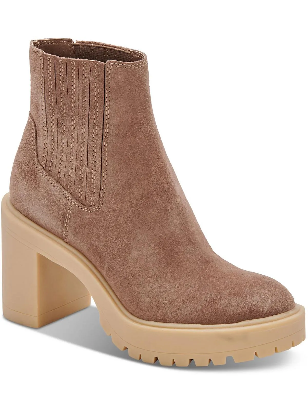 Caster Womens Ankle Round Toe Chelsea Boots