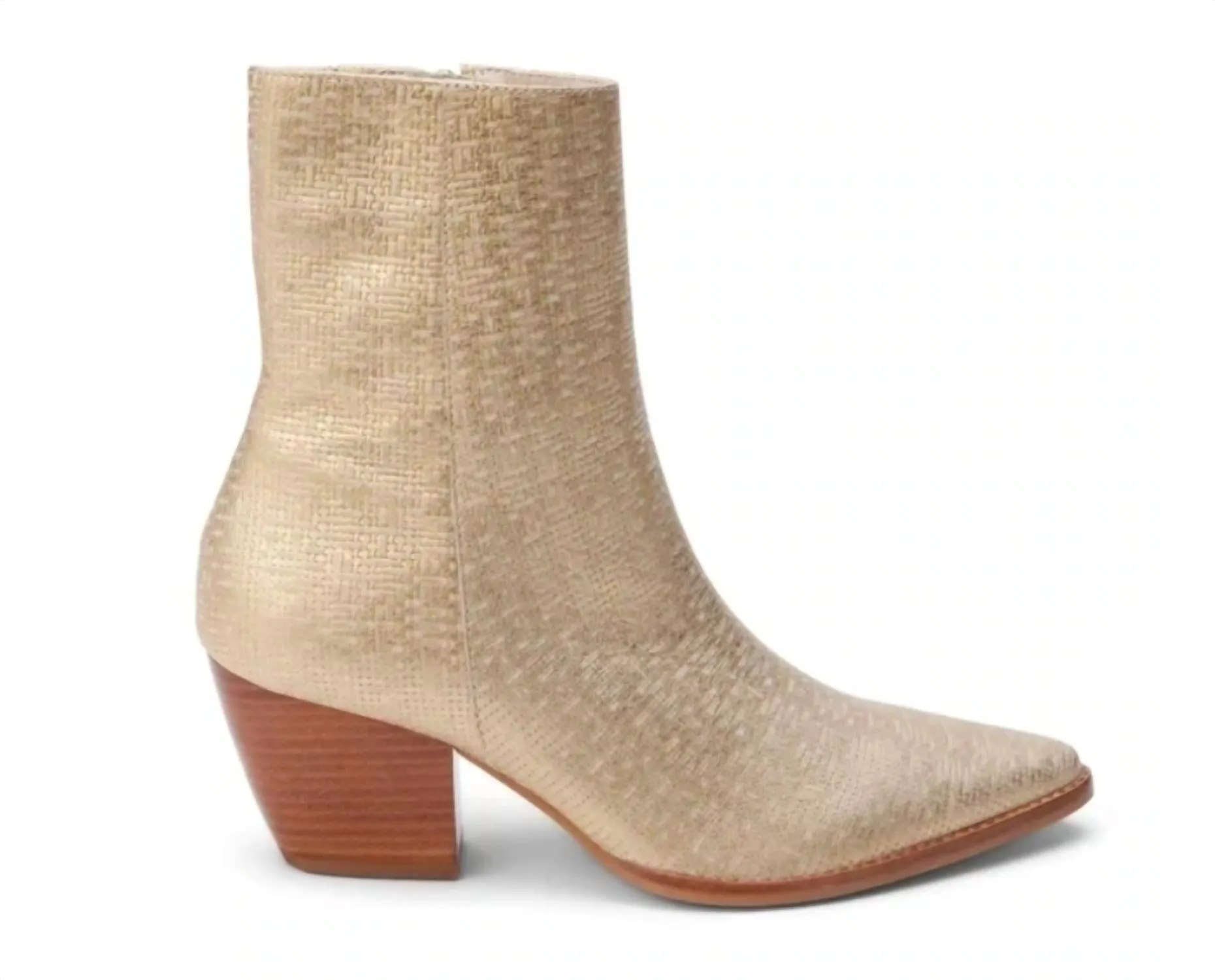 Caty Boot In Gold Weave
