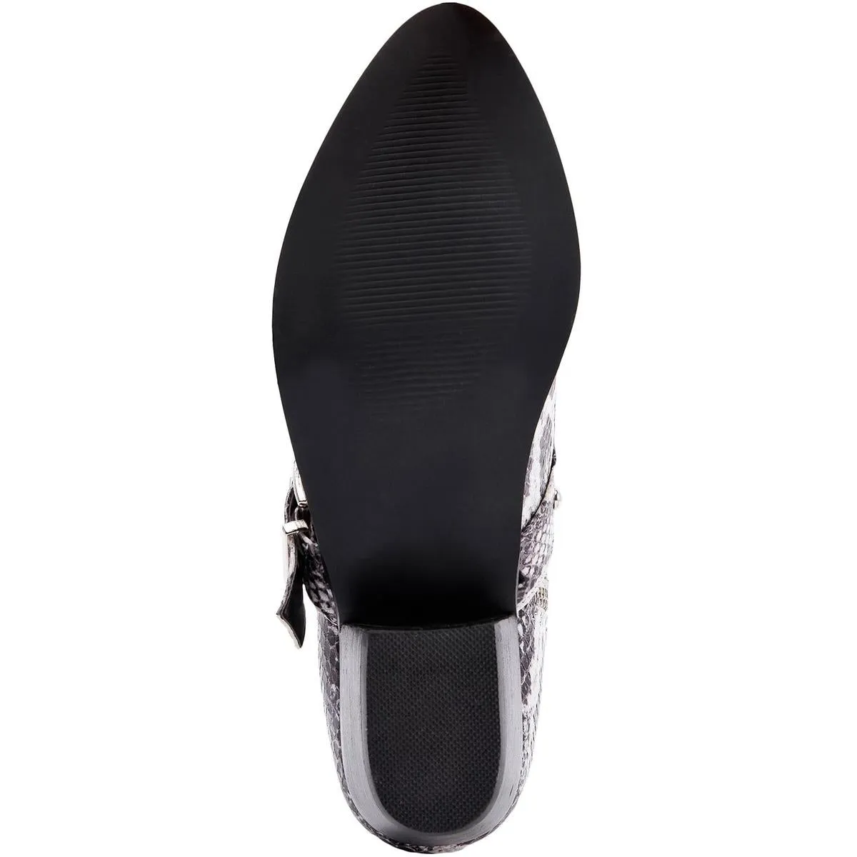 Cindy Womens Snake Print Studded Booties