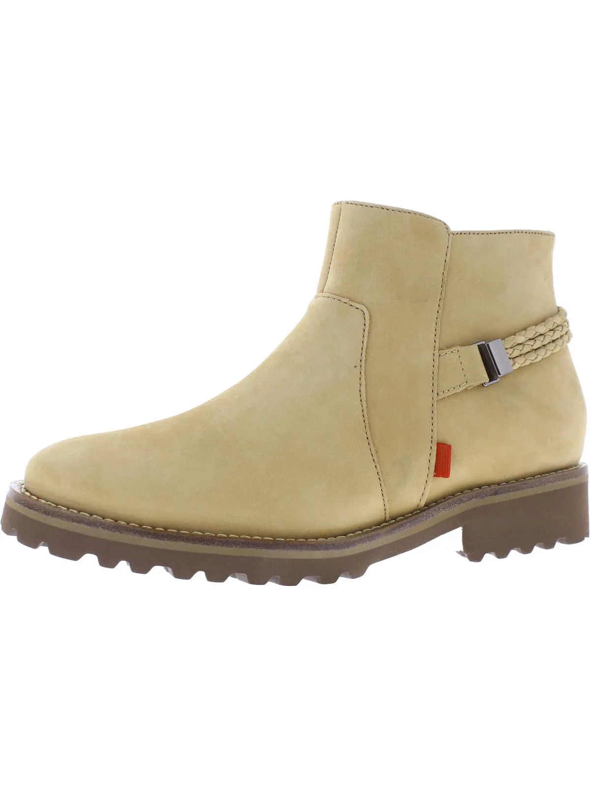 Columbus CR Womens Lugged Sole Almond Toe Ankle Boots