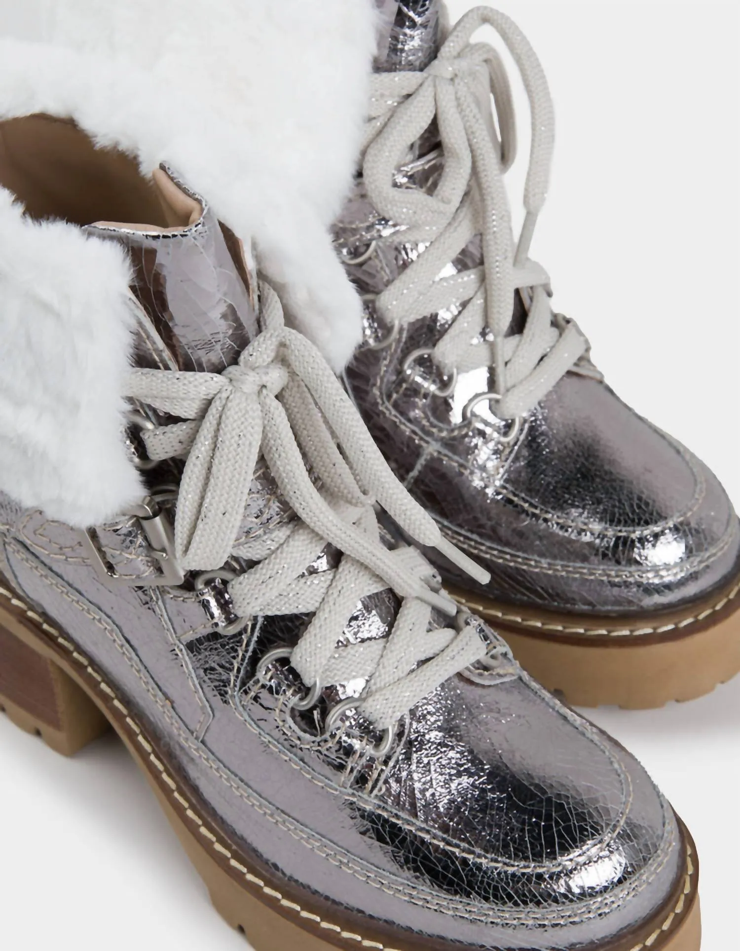 Cozy Jasper Hiker Ankle Boot In Pewter Cozy