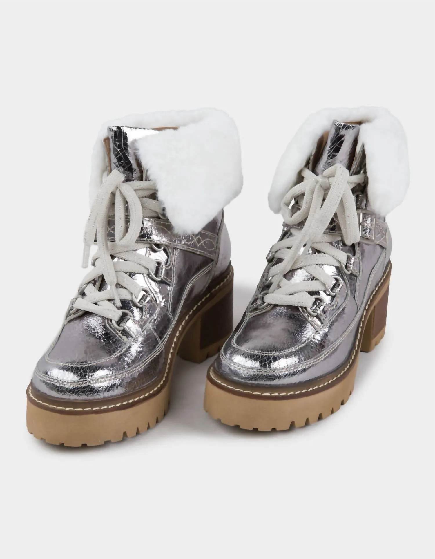 Cozy Jasper Hiker Ankle Boot In Pewter Cozy