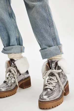 Cozy Jasper Hiker Ankle Boot In Pewter Cozy