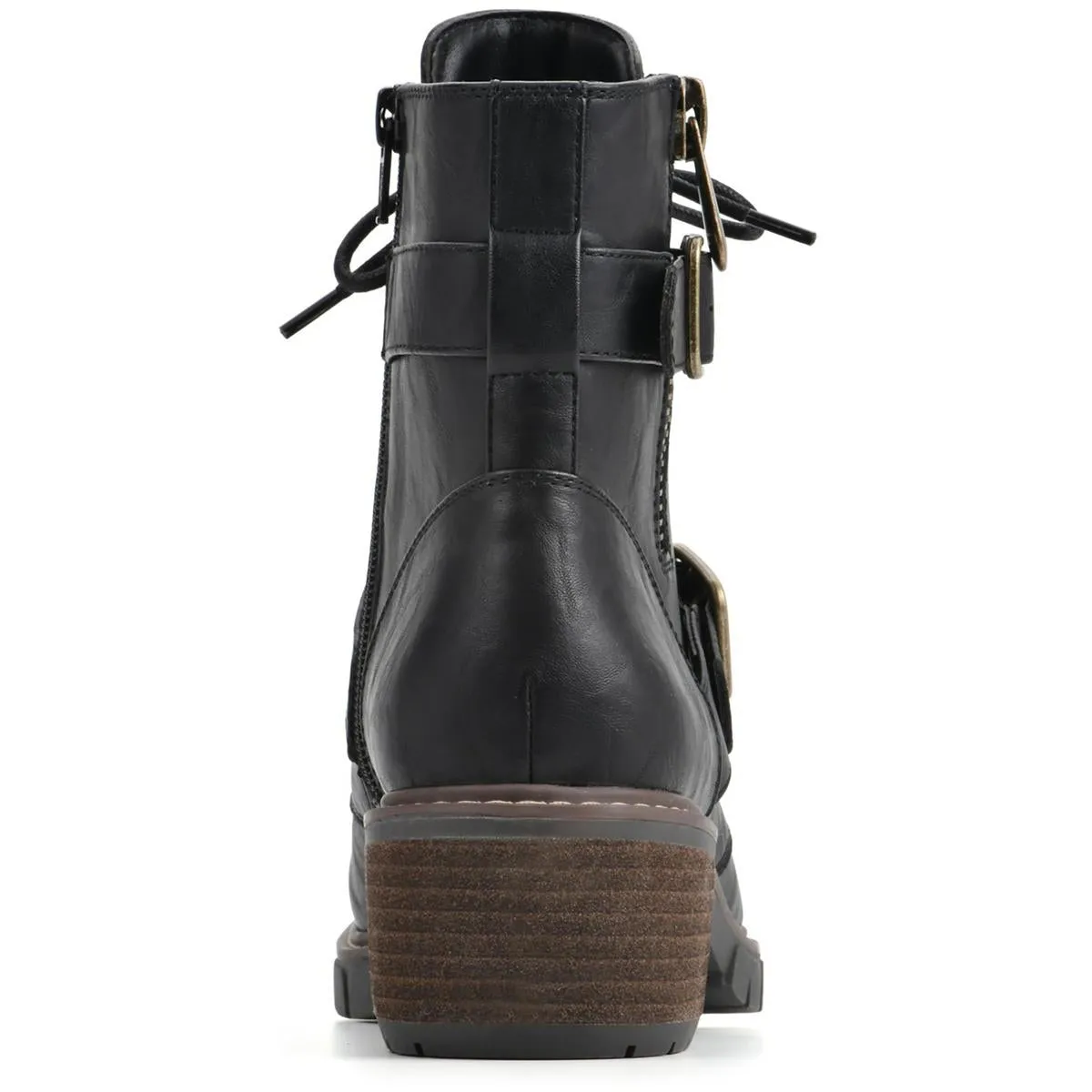 Crank Womens Faux Leather Lace-Up Booties