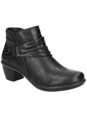Damita Womens Faux Leather Gathered Booties