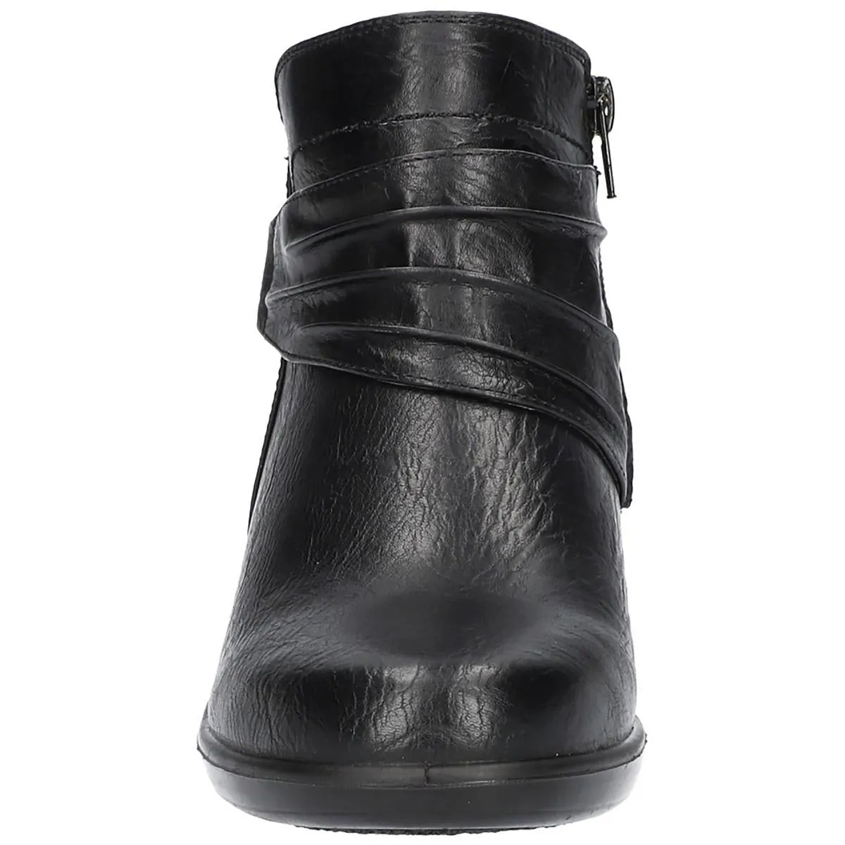 Damita Womens Faux Leather Gathered Booties
