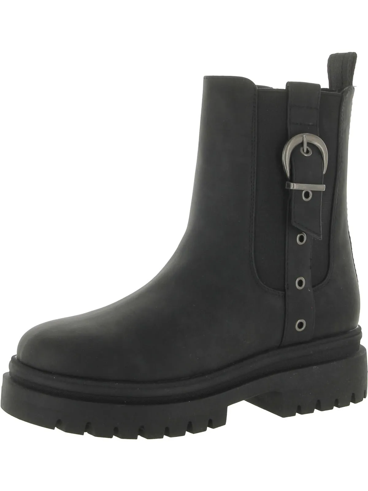 Dekko Womens Faux Leather Ankle Chelsea Boots