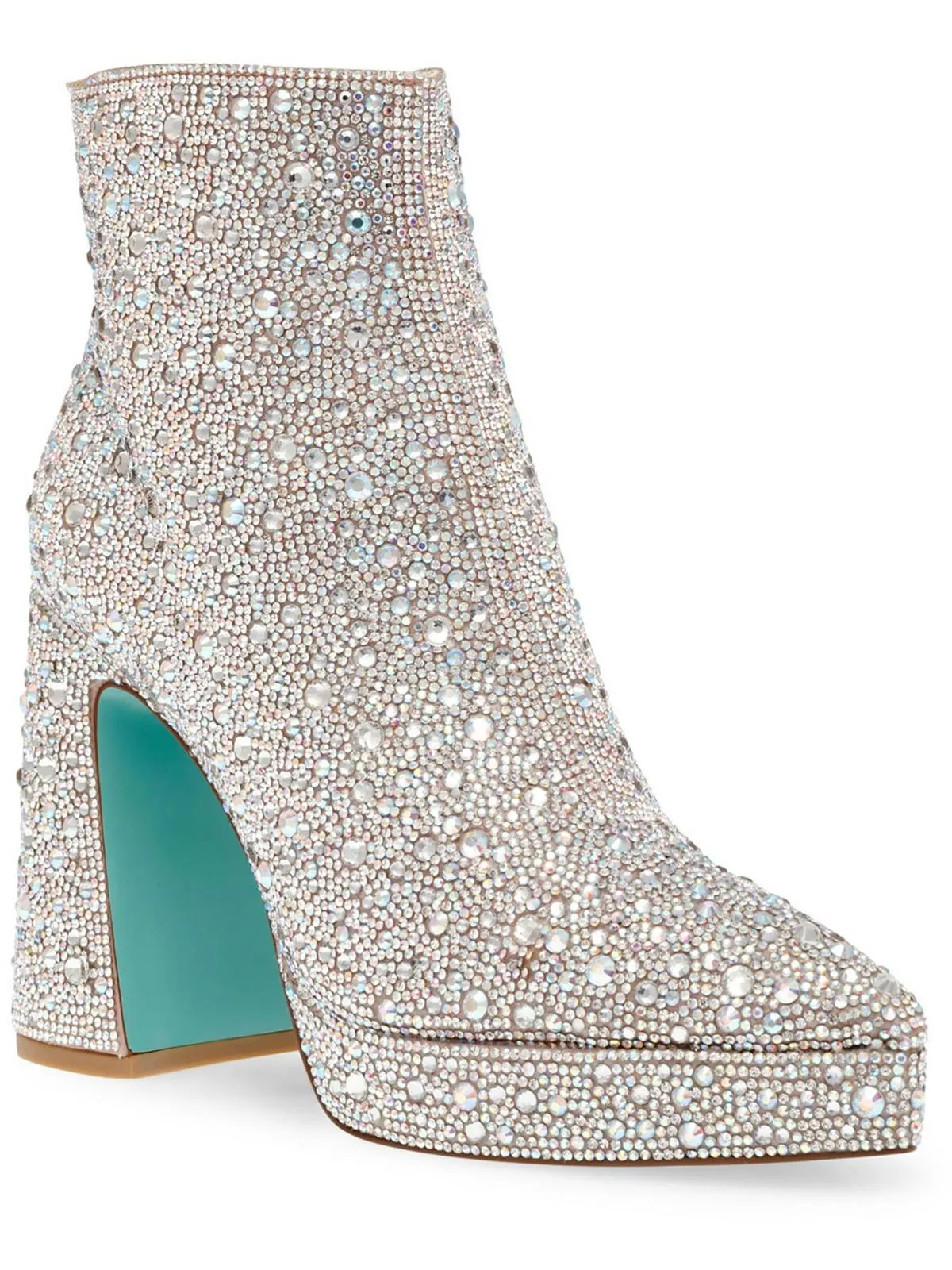 Della Womens Rhinestone Pointed Toe Ankle Boots