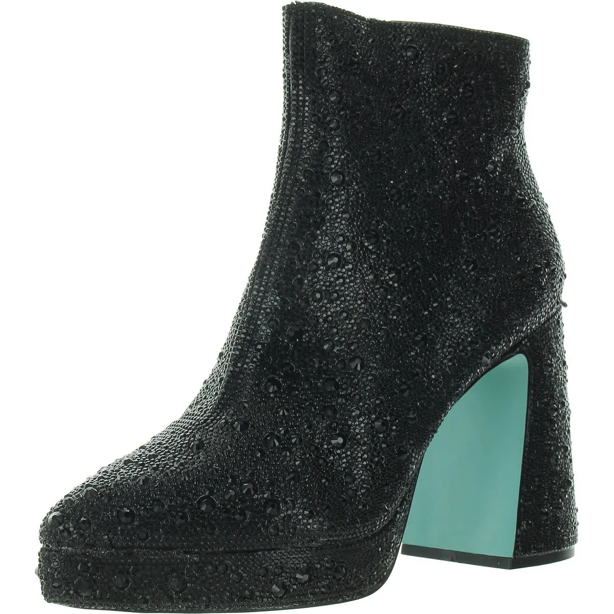 Della Womens Rhinestone Pointed Toe Ankle Boots