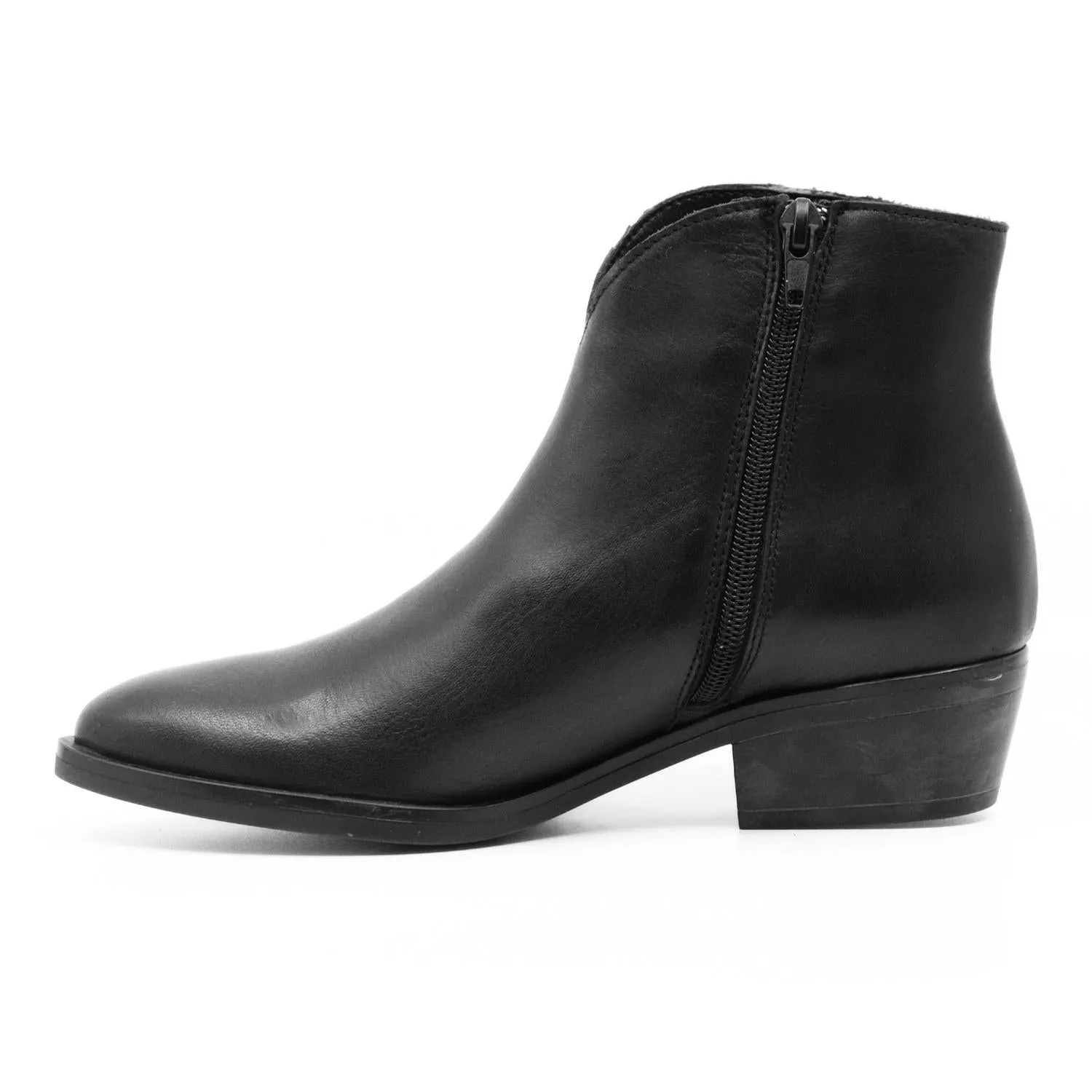 Delman Leather Boots In Black
