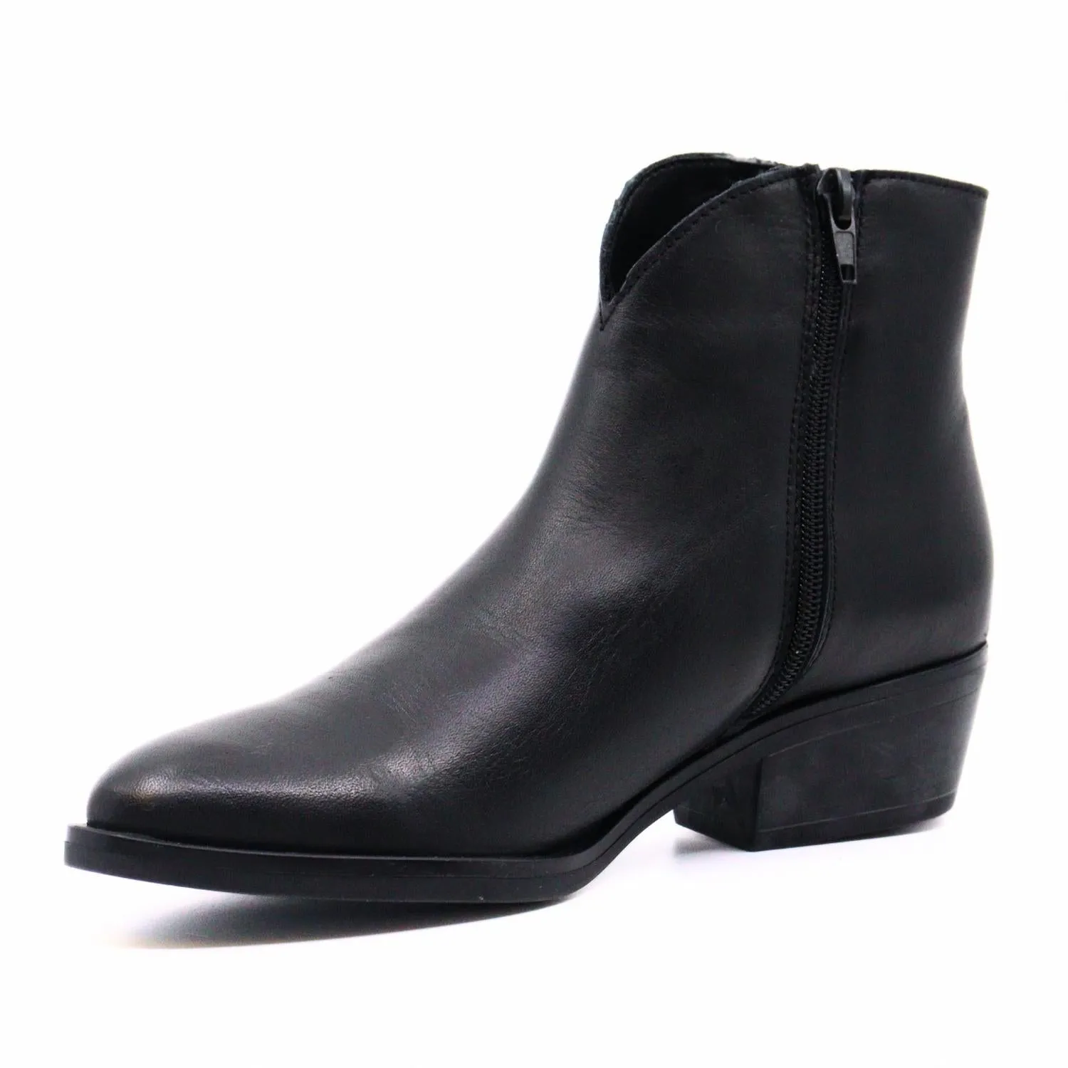 Delman Leather Boots In Black