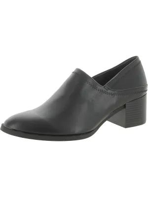 Dina Womens Faux Leather Slip-On Booties