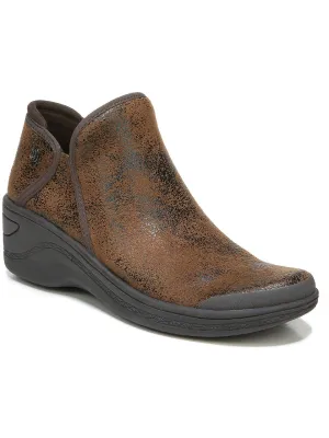Domino Womens Round Toe Slip On Ankle Boots
