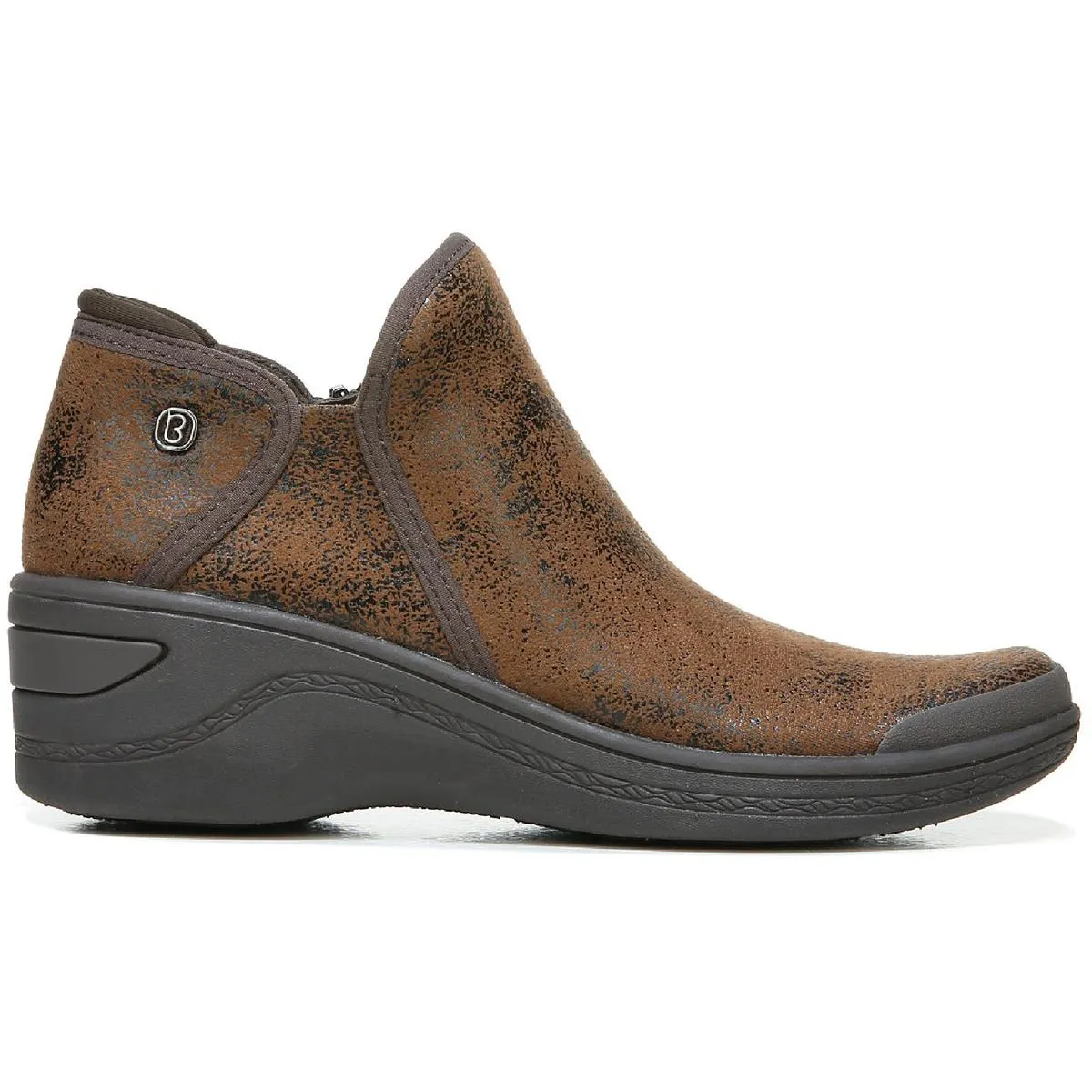 Domino Womens Round Toe Slip On Ankle Boots