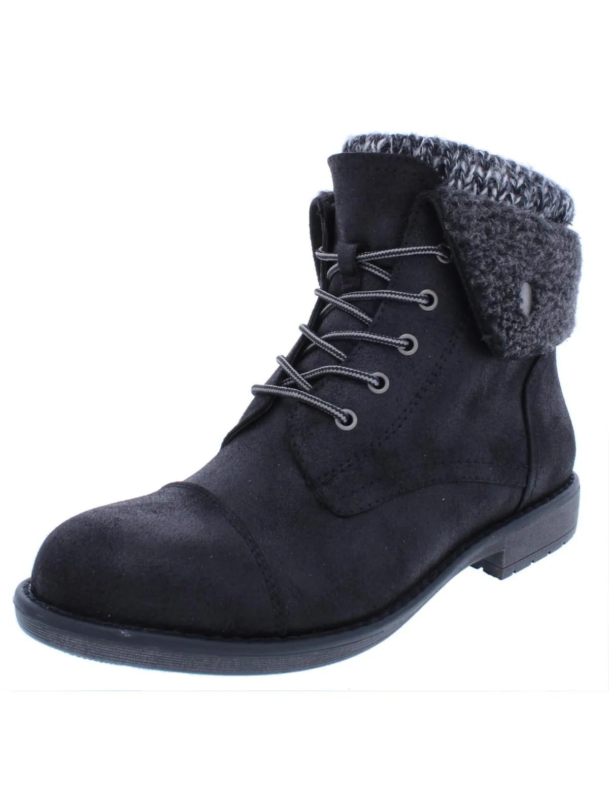 Duena Womens Knit Fold-Over Booties