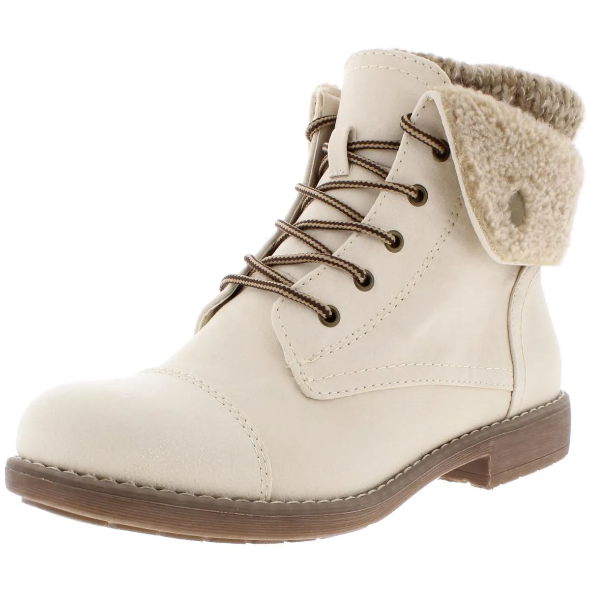 Duena Womens Knit Fold-Over Booties