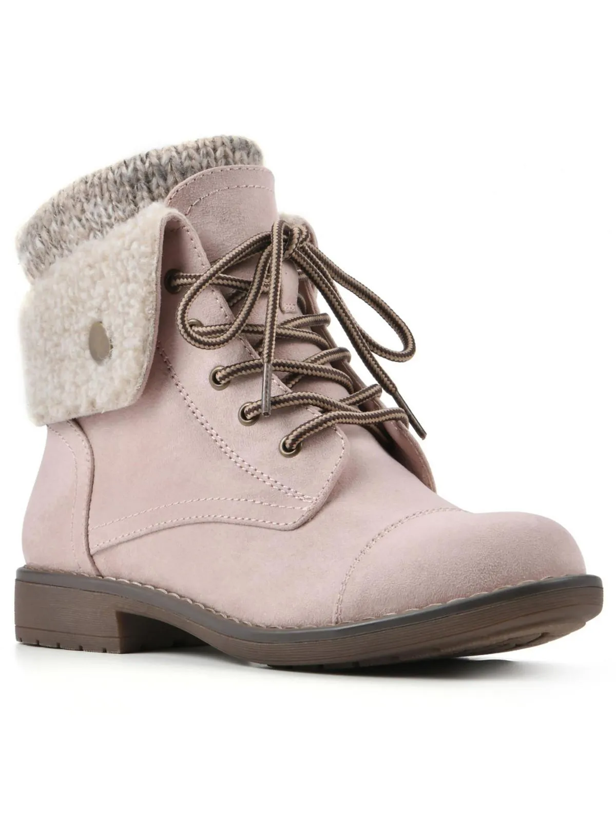 Duena Womens Knit Fold-Over Booties