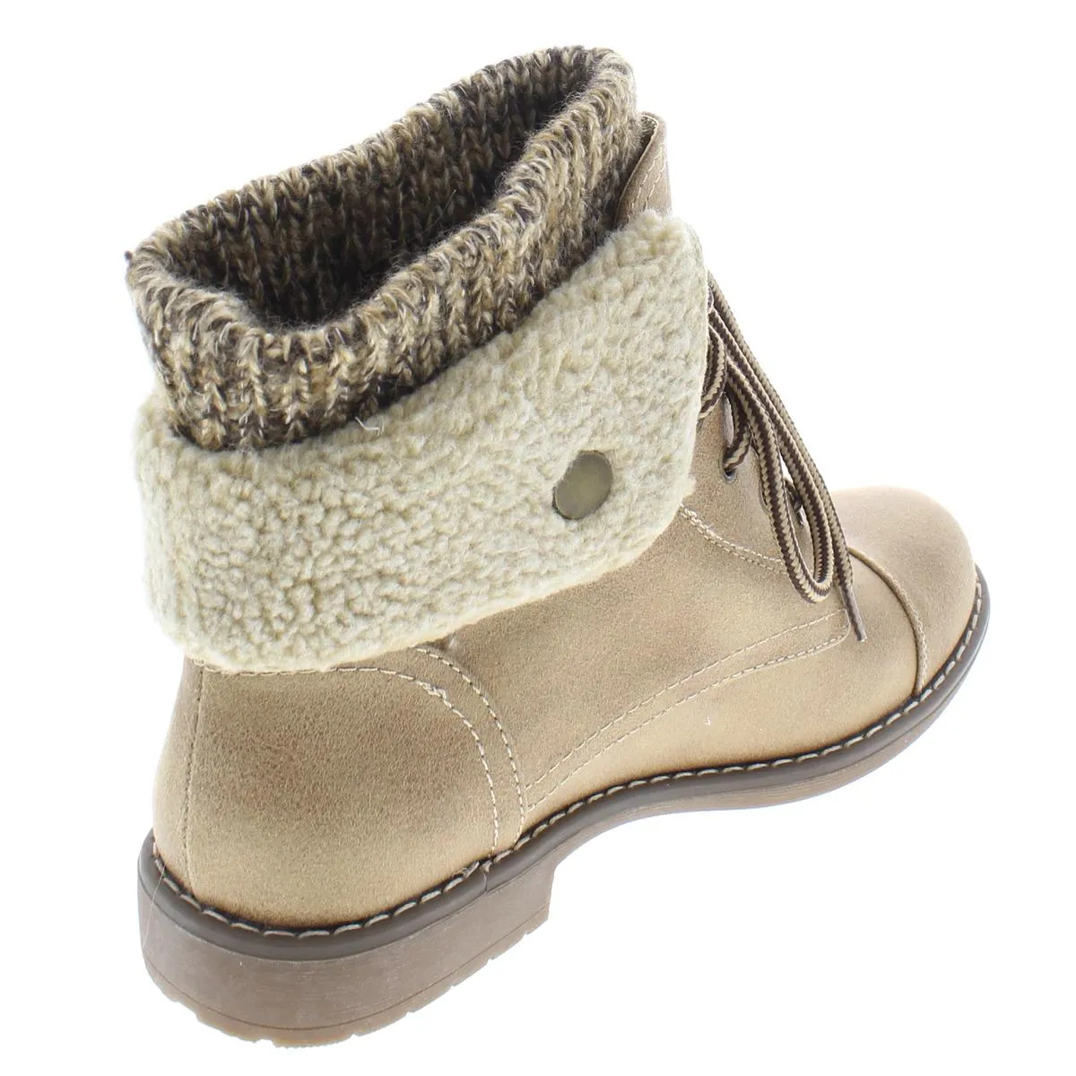 Duena Womens Knit Fold-Over Booties