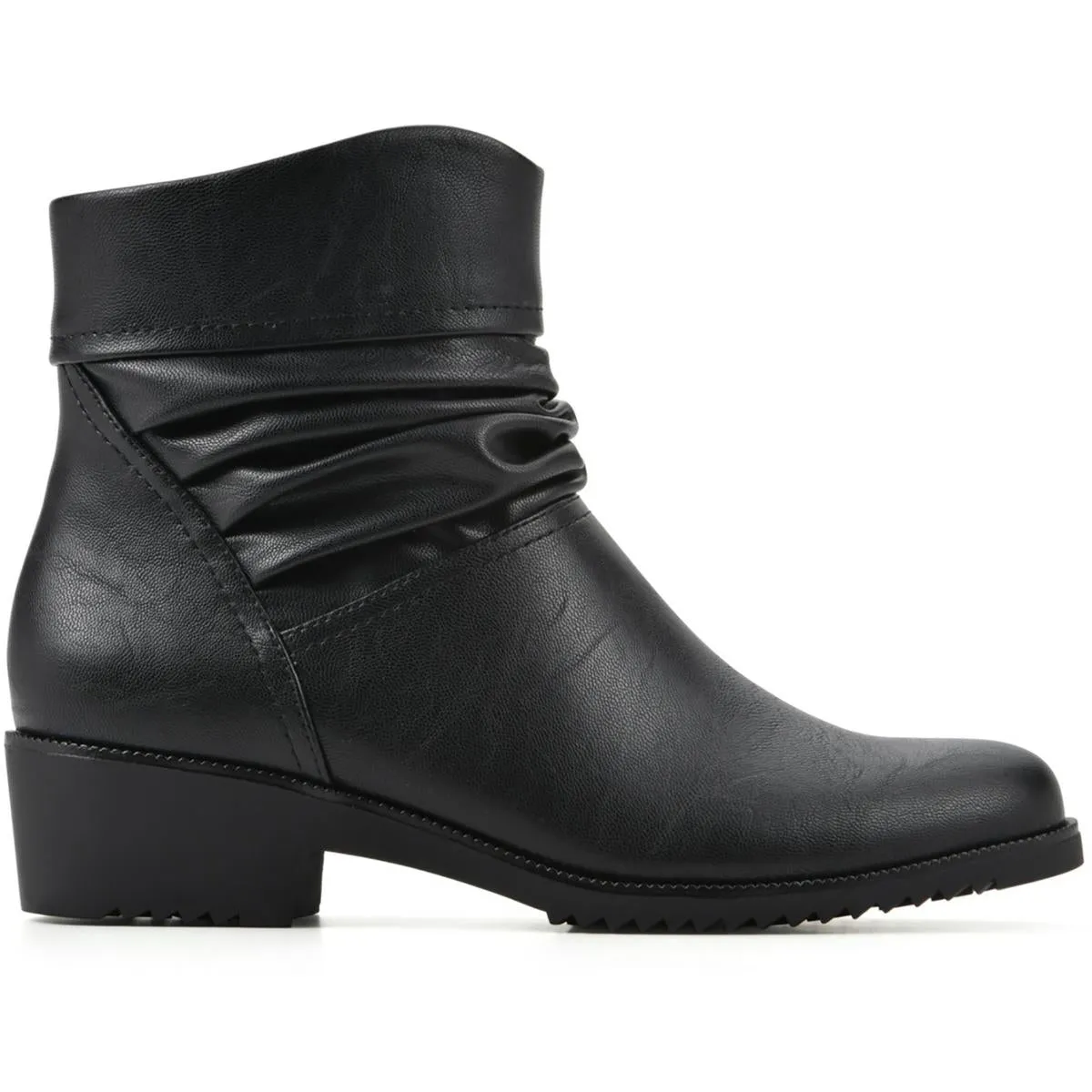 Durbon Womens Faux Leather Round Toe Ankle Boots