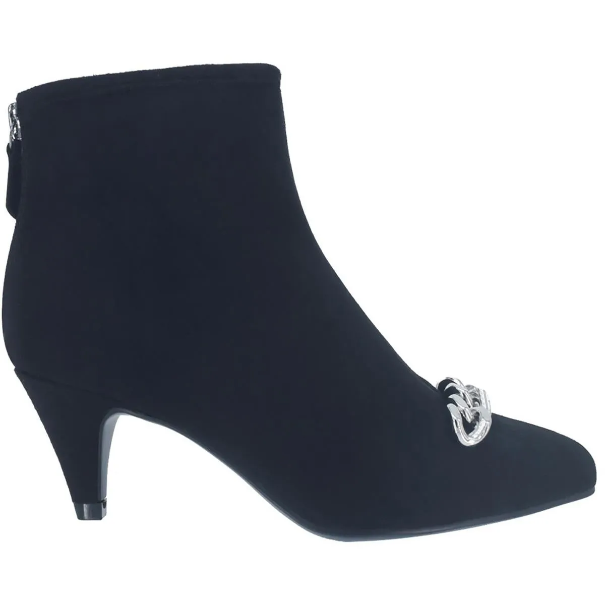 Elicia Chain Womens Faux Suede Booties