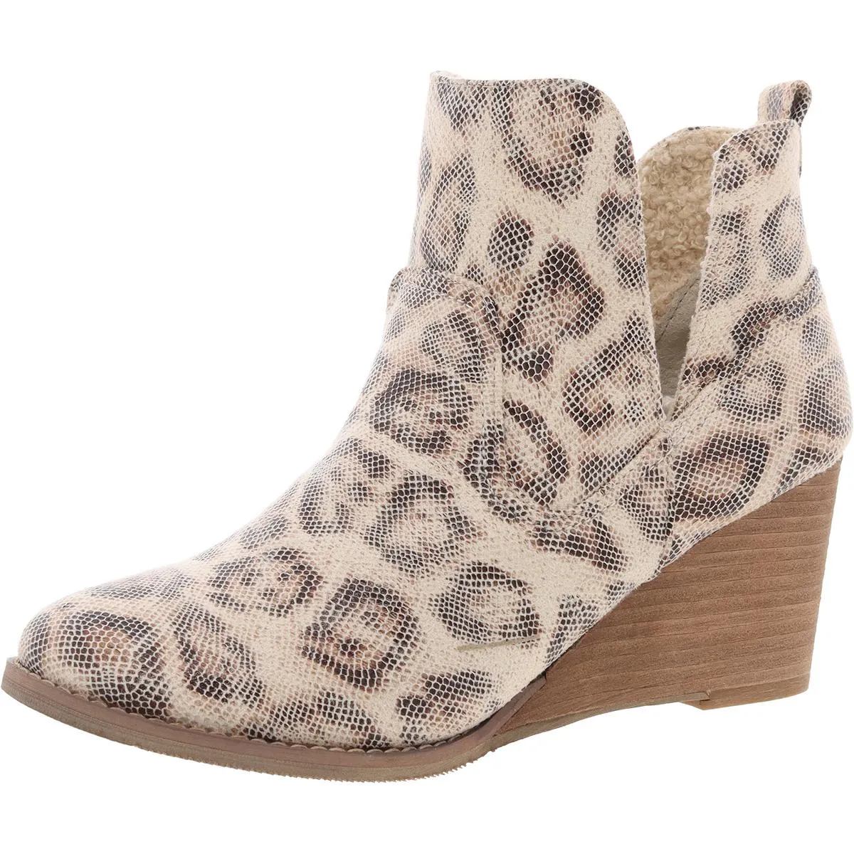 Ember Womens Faux Suede Heels Ankle Boots